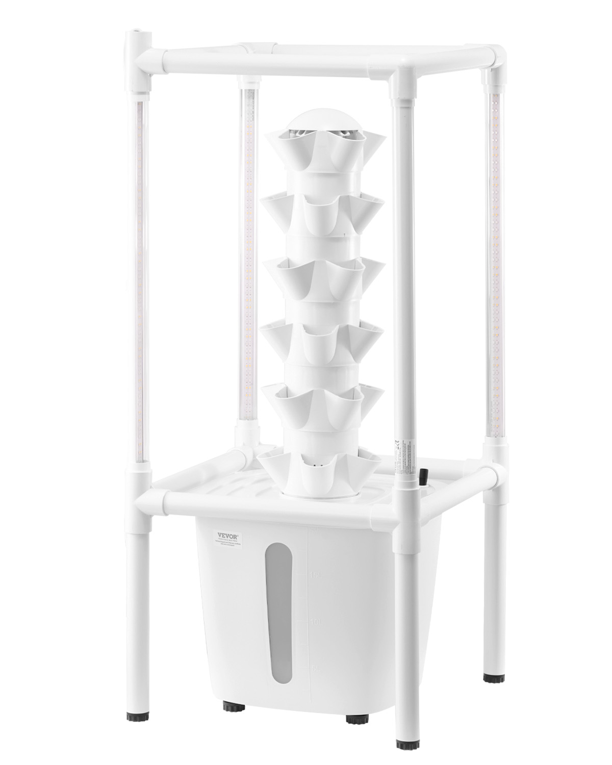 Hydroponic Tower Hydroponic Growing System Grow Light 30 Slots VEVOR