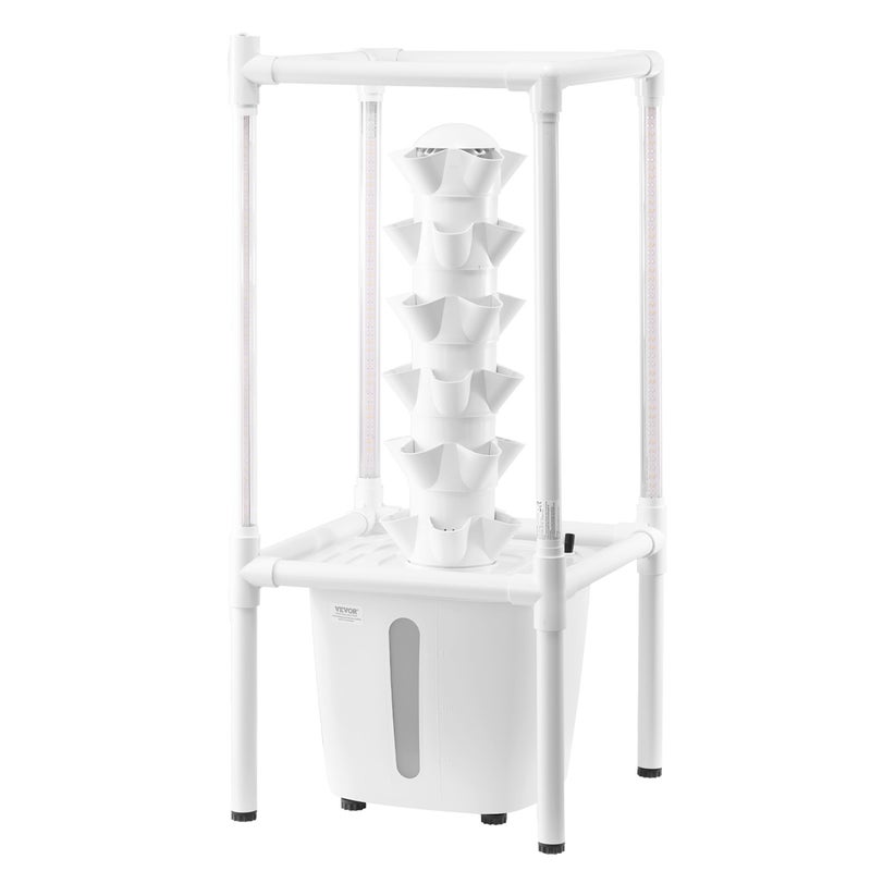 Hydroponic Tower Hydroponic Growing System Grow Light 30 Slots VEVOR