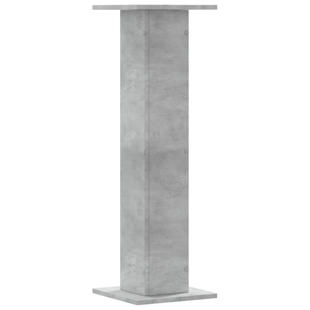 Supports pour plantes, 2 pièces, gris béton, panneau de bois - 5