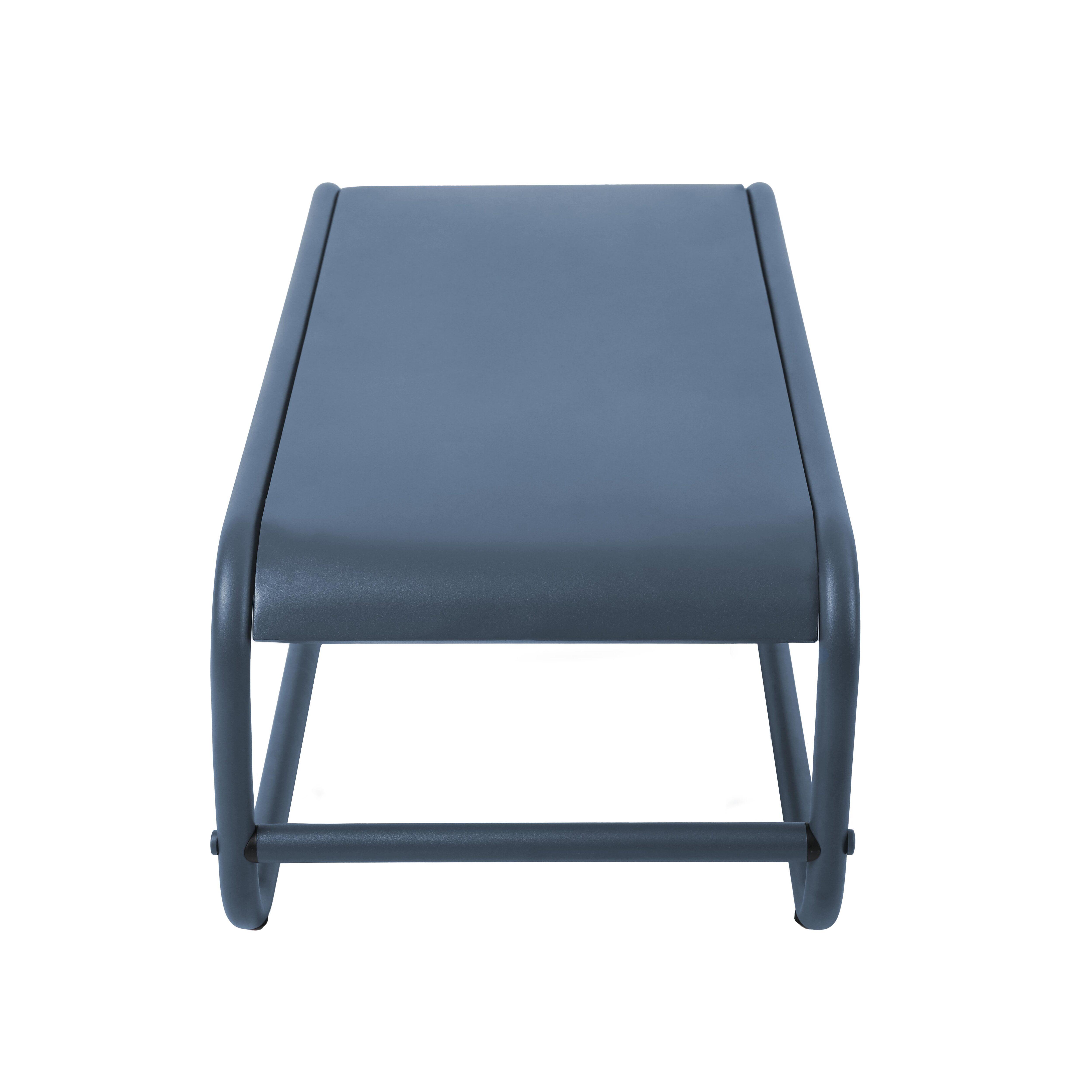 Table basse de jardin en métal 85x40x30 cm bleu pacific, Mixi - Oviala - 6