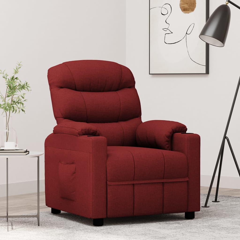 Fauteuil inclinable Rouge bordeaux Tissu | Leroy Merlin