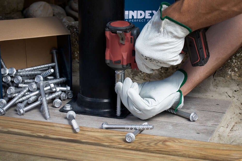 INDEX Vis a béton Tête hexagonale. Recouvrement zingué. Homologué ETE Opt.1 (Ø8 x 90 25 pièces.) TFE08090 - 3