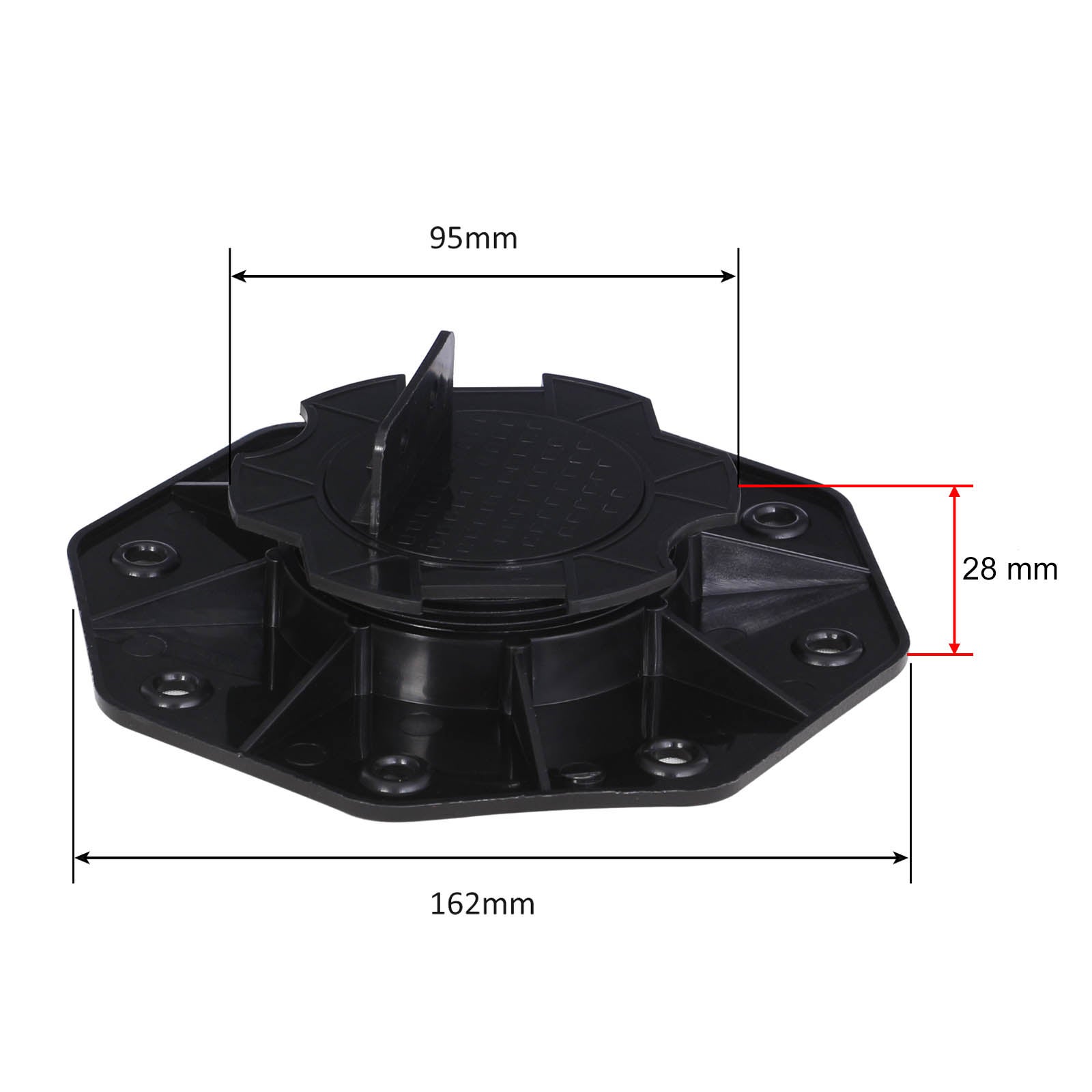 Lot de 70x Plots de terrasse – Charge 2700 kg – Hauteur réglable 18-25 mm – en PP – Pieds de support pour Lames Dalles XPOtool - 4