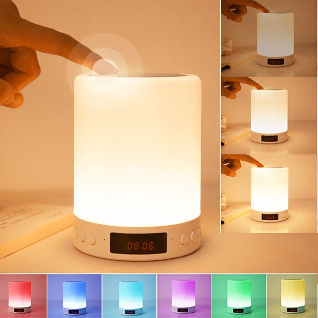 Dotykowa lampka biurkowa LED, bezprzewodowy głośnik Bluetooth, lampka nocna, ściemniana lampka nocna, do campingu na świeżym powietrzu, bar