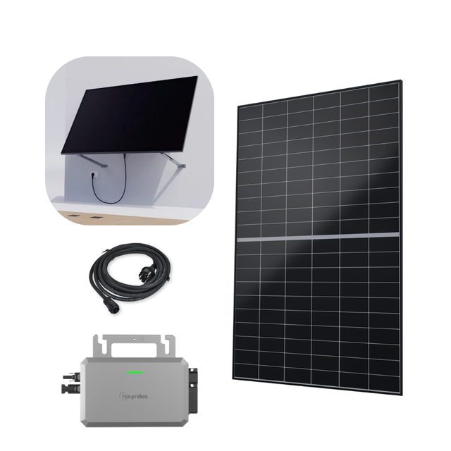Kit solar 500 W Robinsun de parede com 1 painel Canadian + fixação + inversor + cabo 5 m