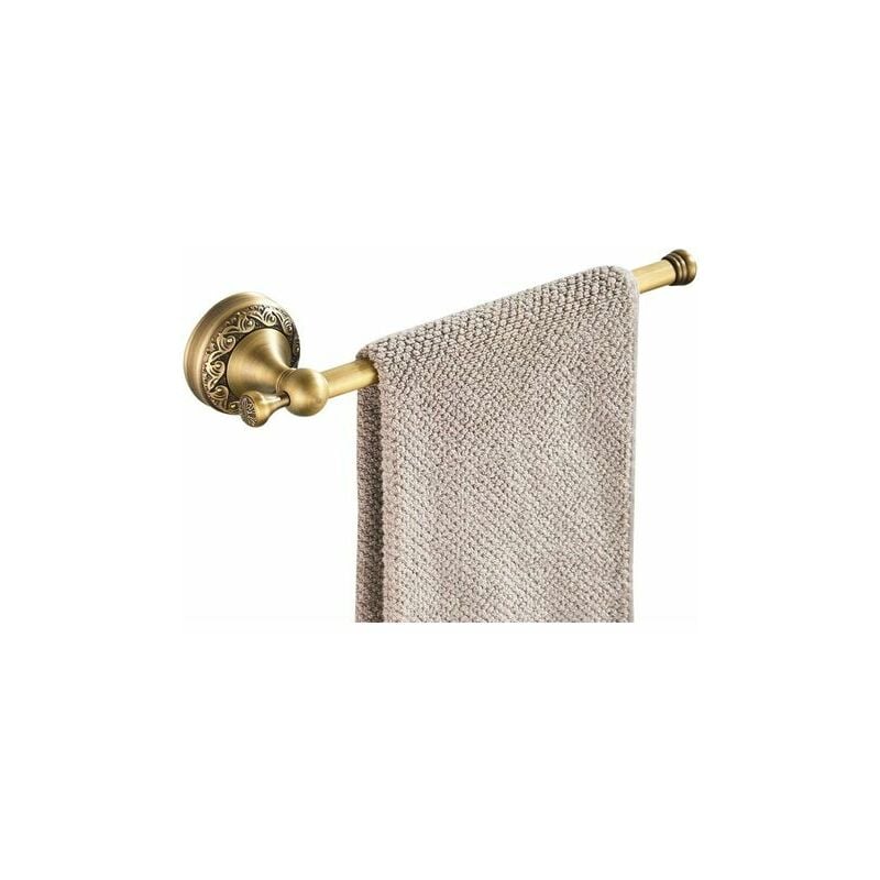 Antyczny wieszak na ręczniki, retro mosiężny drążek na ręczniki, zabytkowy wieszak na ręczniki ścienny do łazienki