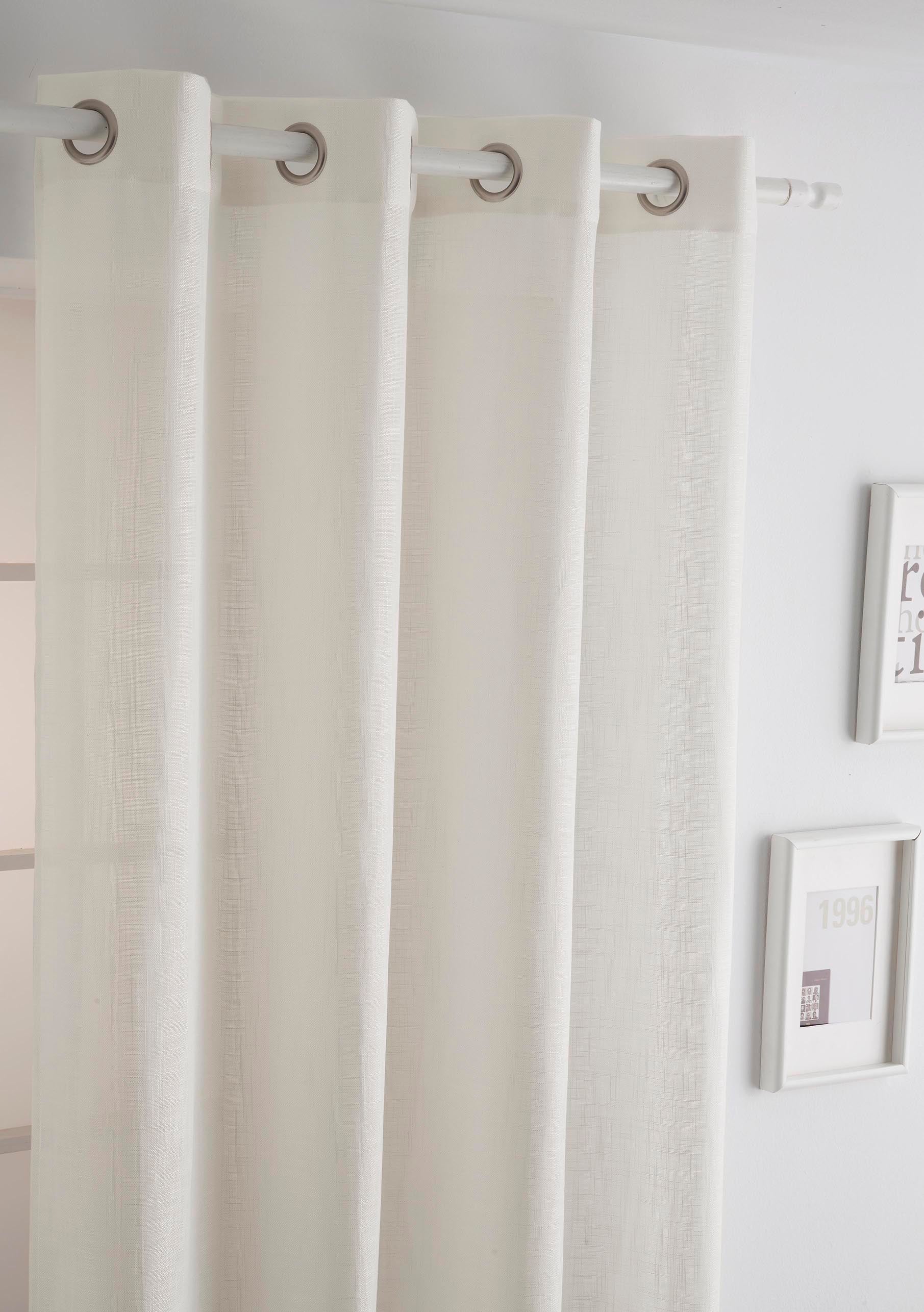 Rideau Voilage Moderne Prêt à Poser - Lot AG30 A, Largeur >250 Cm, Blanc, Sur Mesure, Neuf