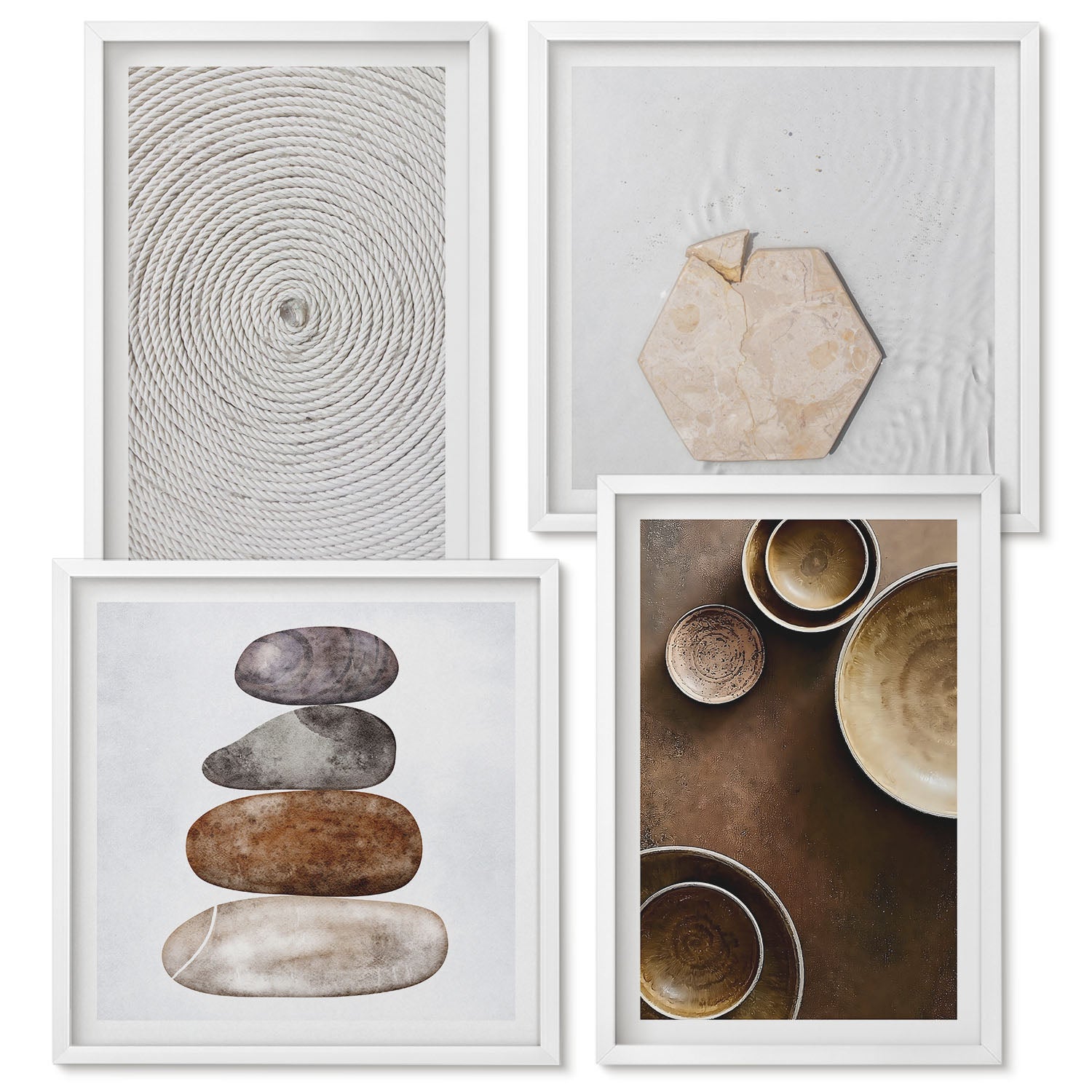 Ensemble de 4 tableaux encadrés | Textures dans l'art et le design ...