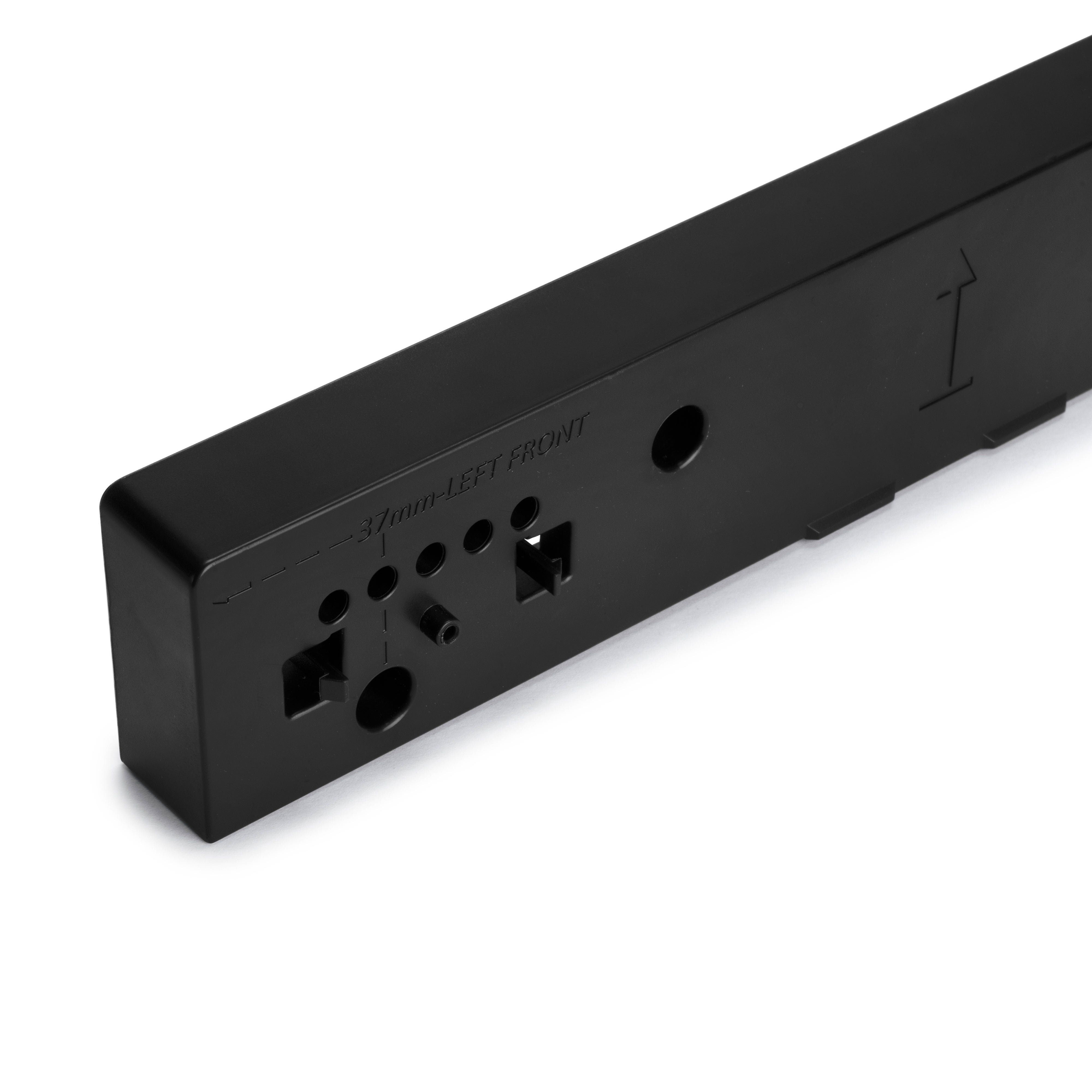 Emuca Jeu d'entretoises latérales pour le cadre Hack, Plastique noir, Plastique, 1 lot de 4 unités - 3