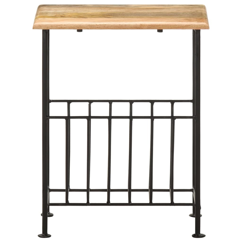 Porte-Revue En Bois Massif Sheesham X-Form 31cm - Design Campagnard