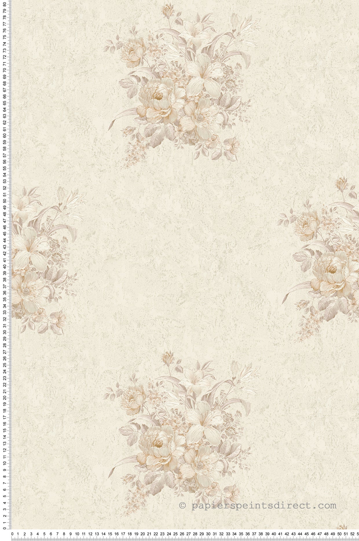Papel pintado beige con dibujos de flores estilo primaveral papel pintado creativo con textura papel pintado flores barrocas
