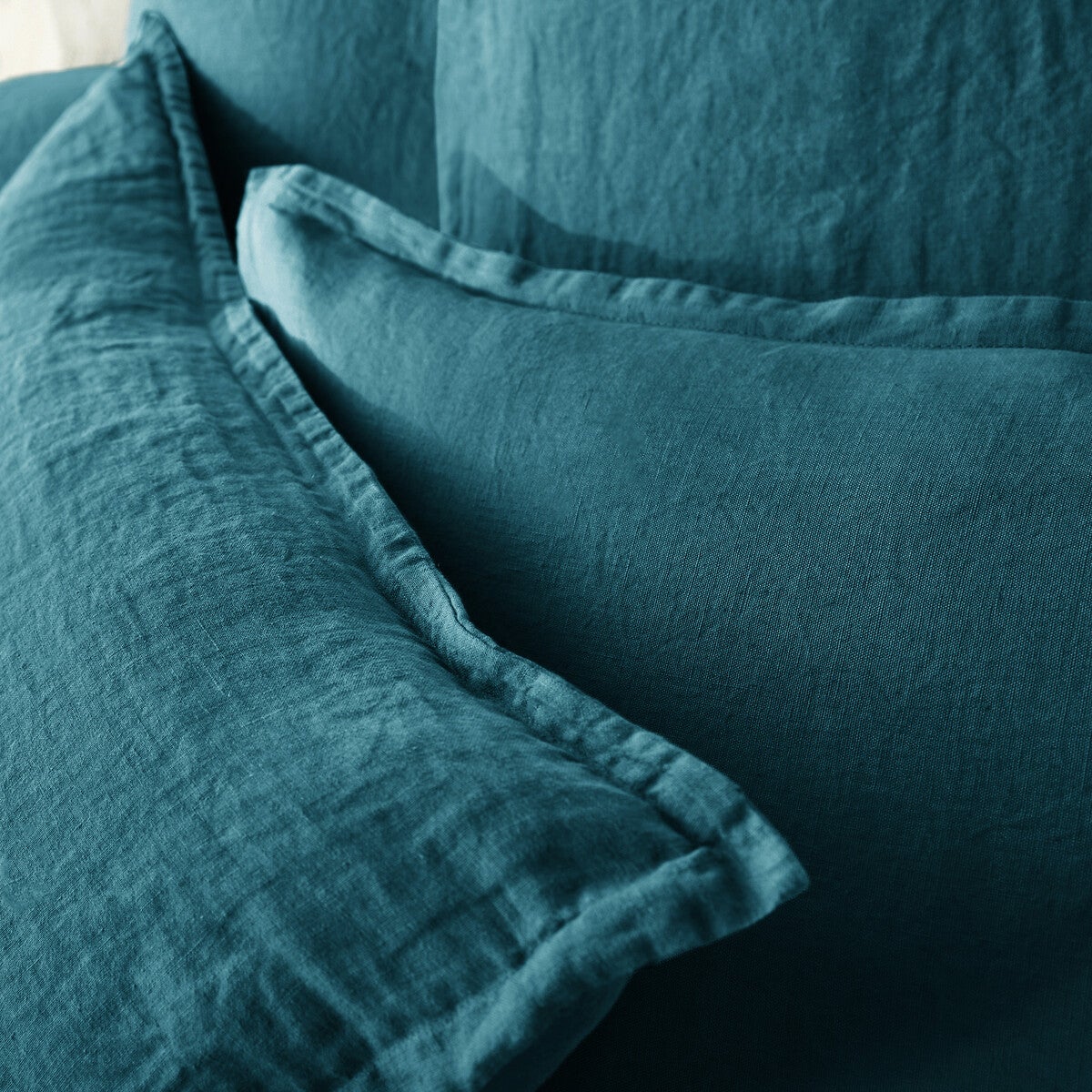 Housse de couette en lin lavé, Linot - Bleu adriatique - 260 x 240 cm - 2