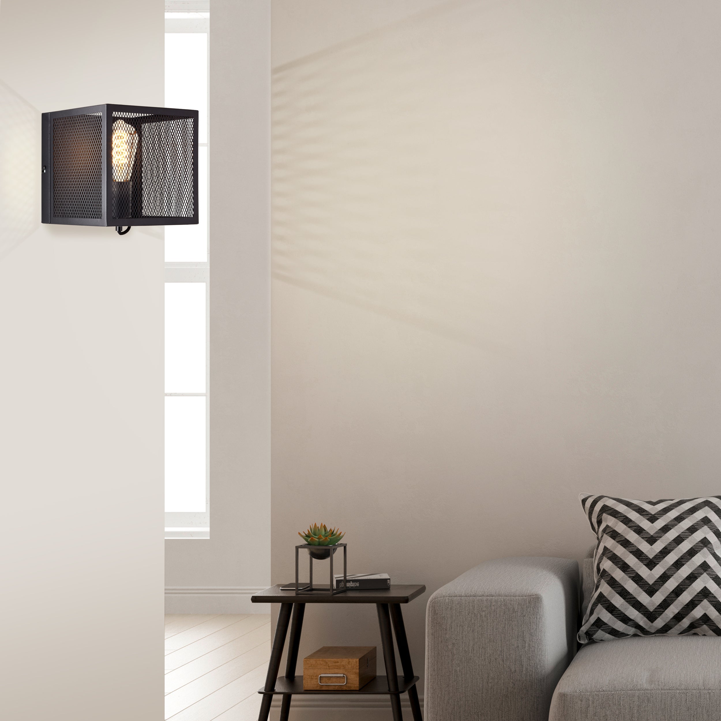 Brilliant lampa ścienna Maze 1 lampa korundowa czarny czarny 1x A60, E27, 40 W - 6