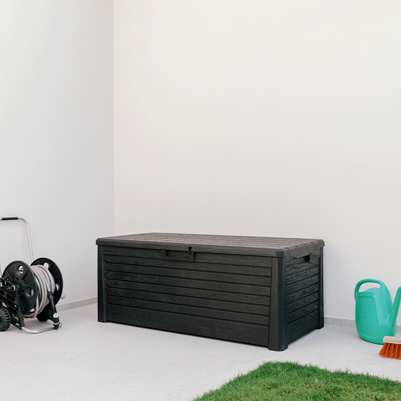 Lada depozitare gradina, Toomax Florida, 550 litri, antracit, 148x72x60 cm 550000ml