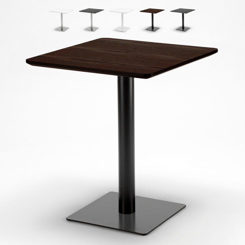 60x60 Table Table restaurant 60x60 carrée avec pied central pour bar bistrot Horeca ...