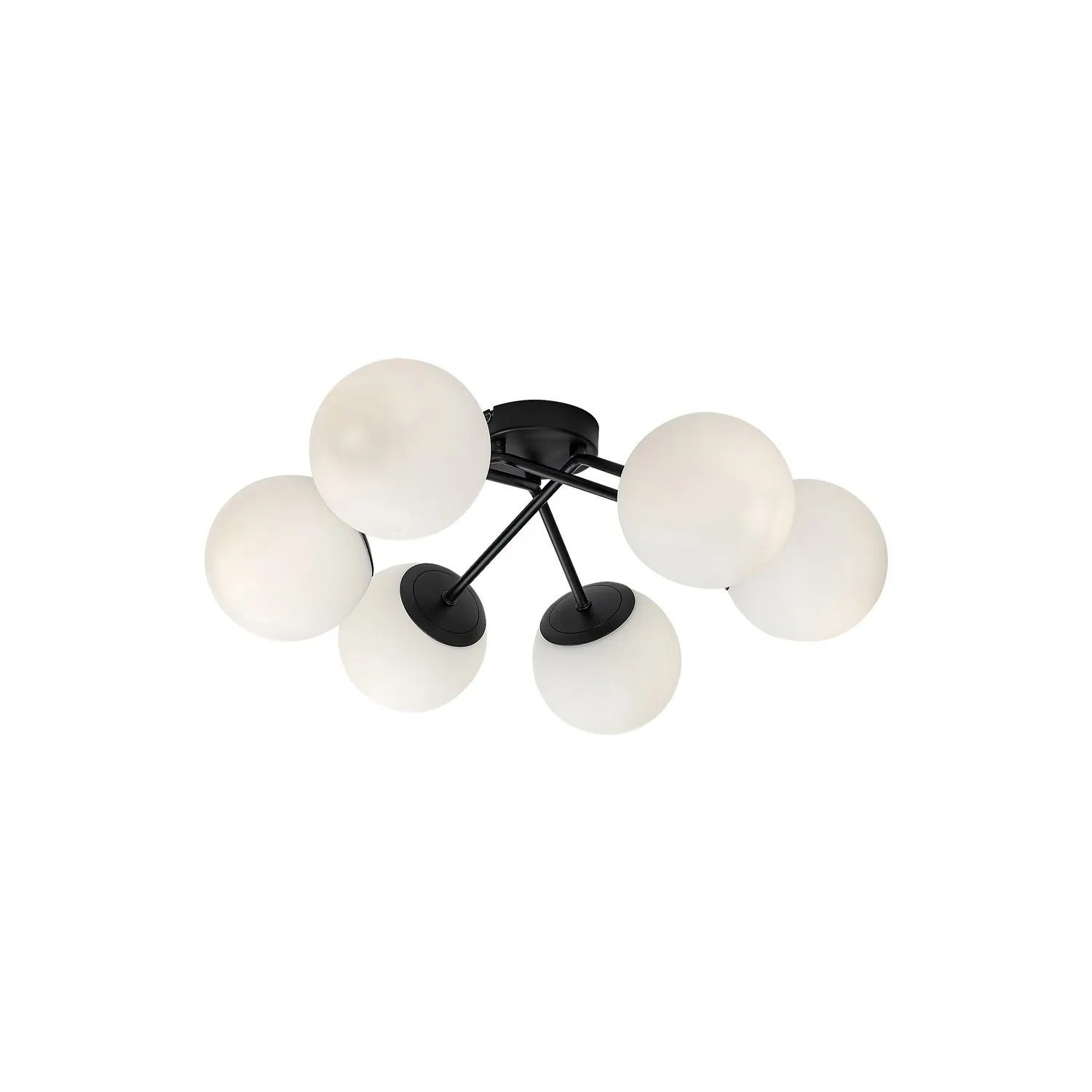 Lampa sufitowa MEDUZA czarny matowa-biała 6xE14x20W szkło wym:18,5x55x55cm IP20 Rabalux