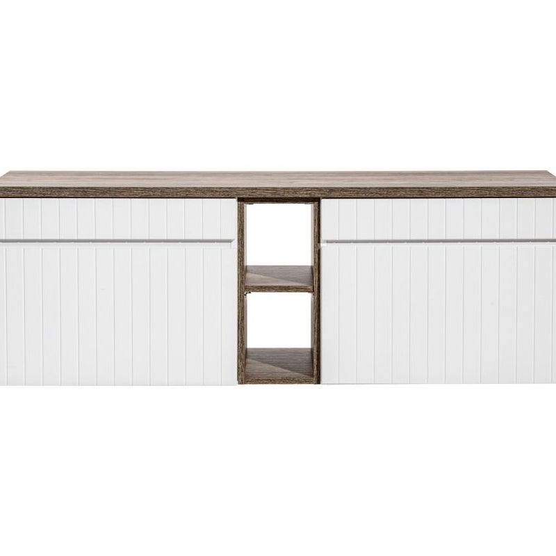 Szafka pod umywalkę nablatową ICONIC WHITE 60cm + ICONIC WHITE 60cm zestaw z blatem