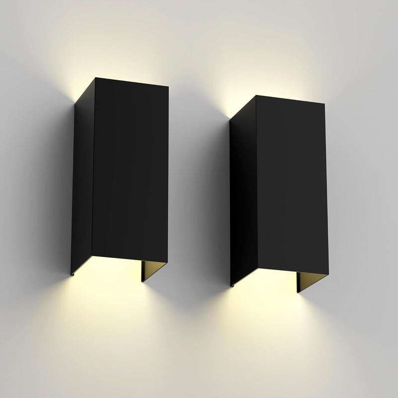 Wewnętrzny/Zewnętrzny kinkiet LED, 2×12W, regulowany kąt wiązki światła, wodoodporny IP65 - nowoczesny design do domu, ogrodu, na taras, do salonu.