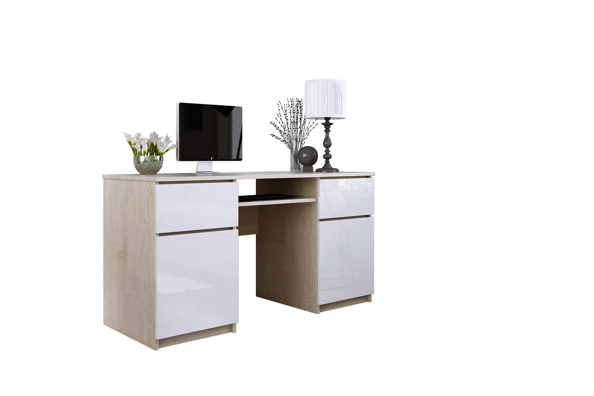 Bureau,Table de travail,Table d'étude Blanc 80x40x75 cm Bois d