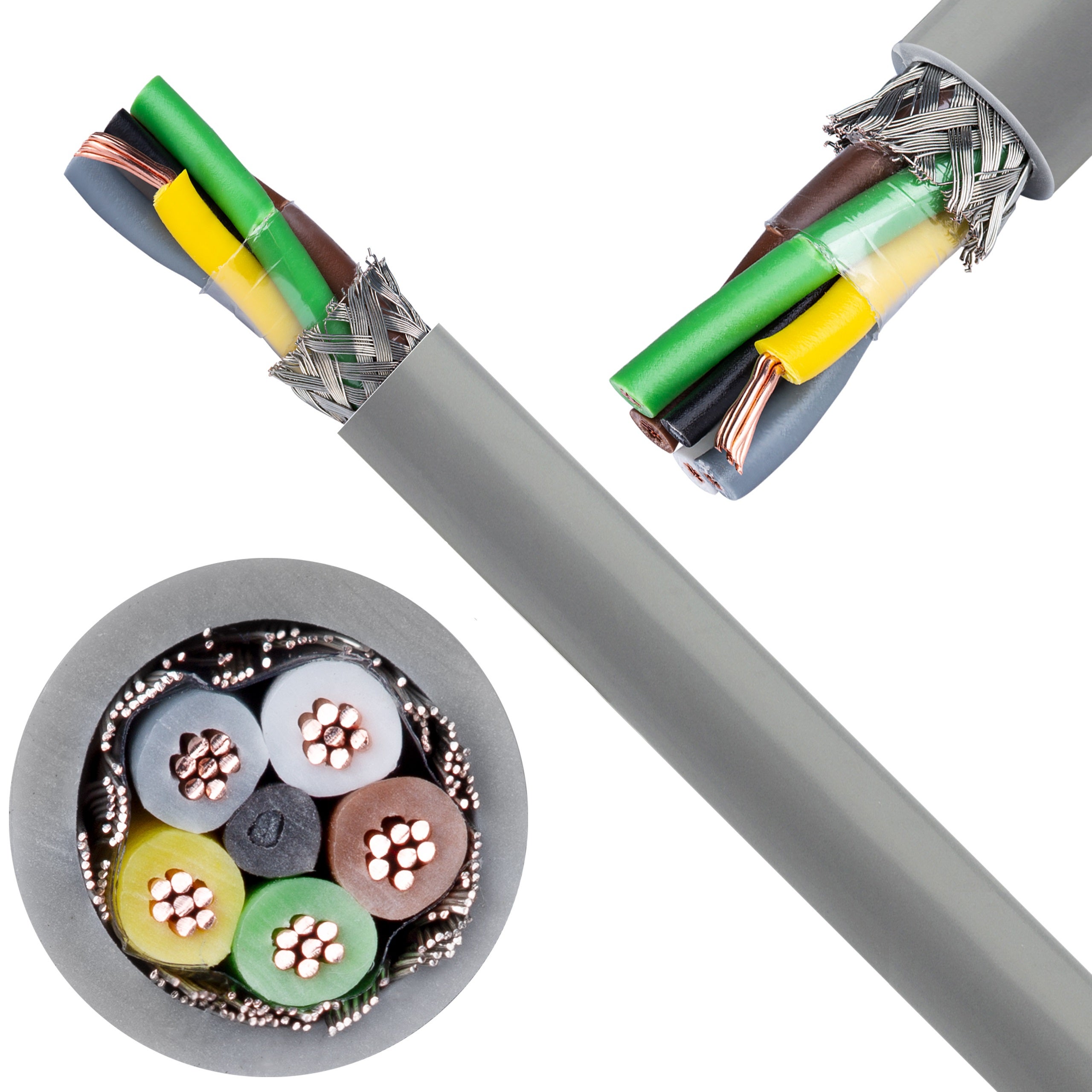 Kabel sterowniczy ELITRONIC-CY LIYCY 5x0,34mm2 szary 250/500V ekranowany olejoodporny linka TKD 100m