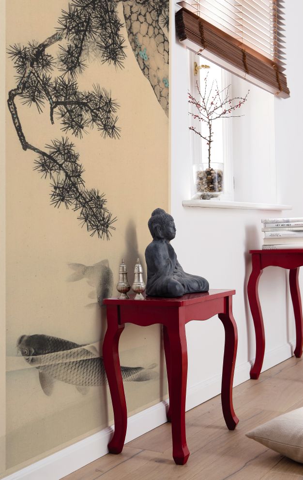 Papel pintado no tejido panorámico de komar - koi - talla: 100 x 250 cm