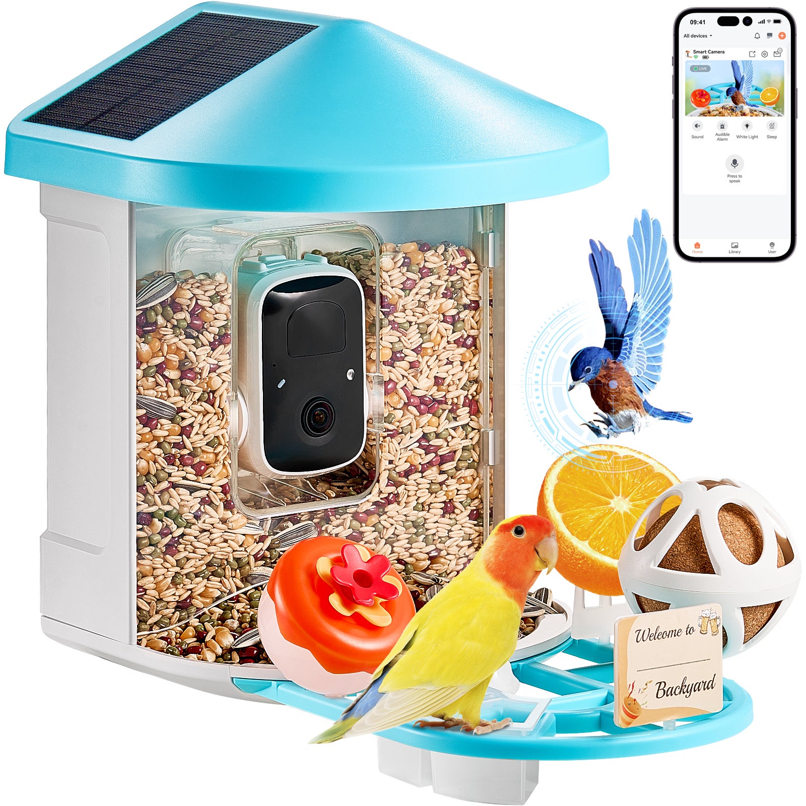 Smart in legno per uccelli con fotocamera telecamera impermeabile per uccelli con pannello solare AI Technology Bird Lover controllo APP| Alibaba. com