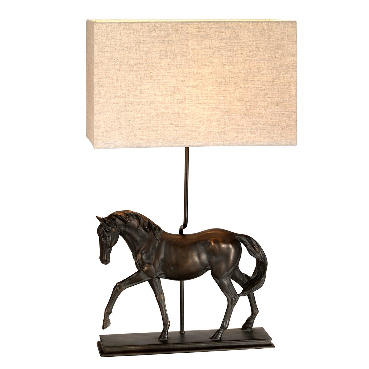 Lampa stołowa z żywicy brązowa koń dekoracyjna Dorado E27 40W Designer's Lightbox