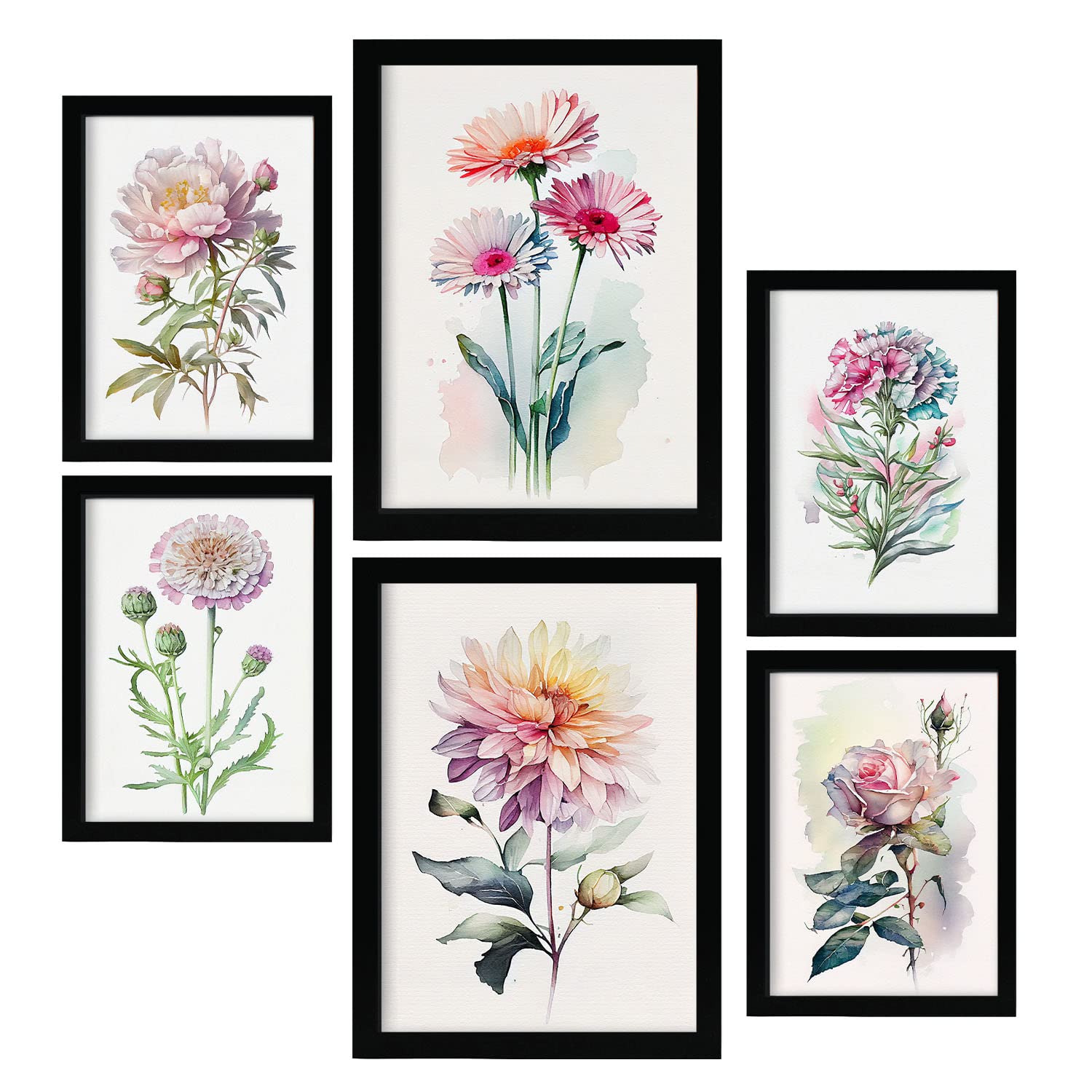 Set Affiches Fleurs Jaunes Nacnic - Illustrations Botaniques Vintage A3 & A4 Pour Décoration Murale