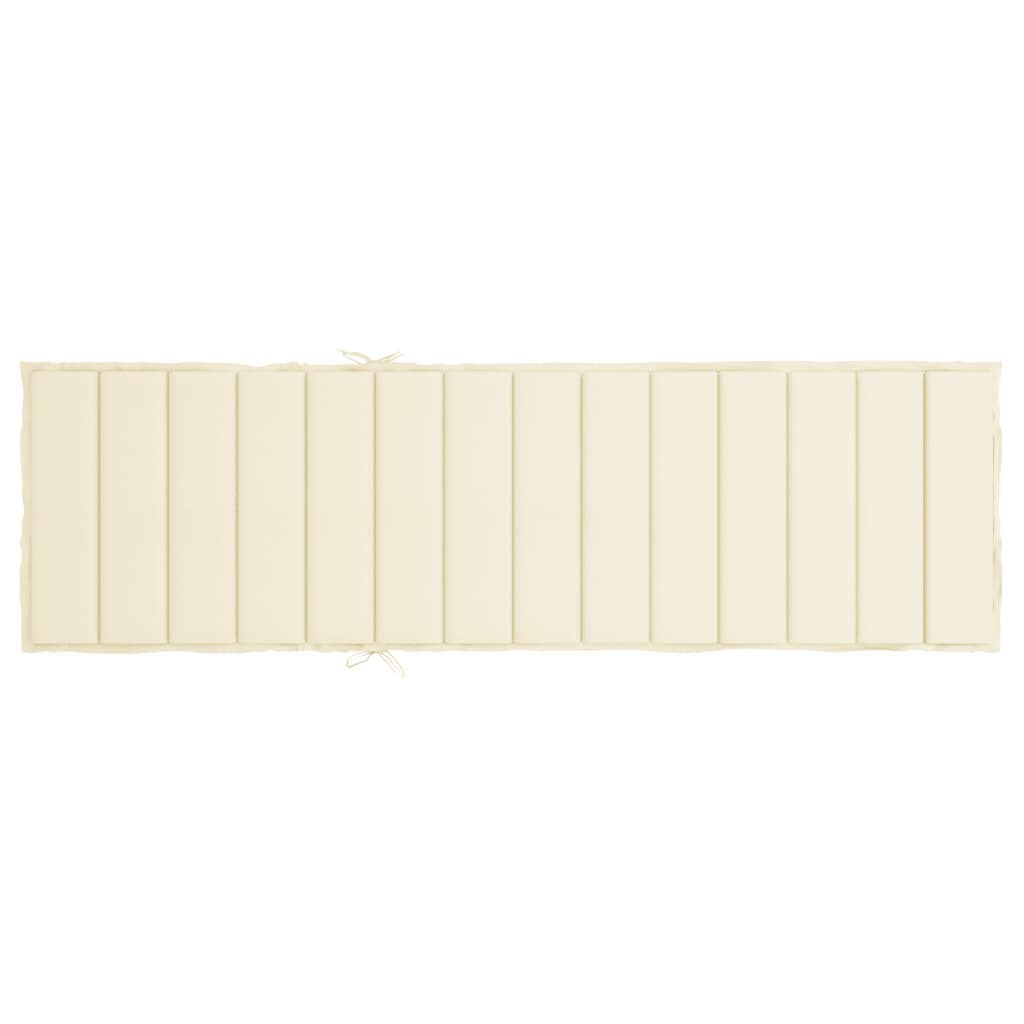 Cojín exterior | Cojín de tumbona de tela Oxford crema 200x70x3 cm CFW91449 - 5