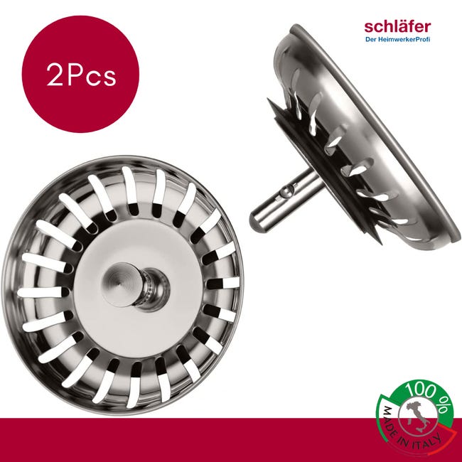 Filtro per Lavello da Cucina in Acciaio Inox, Tappo e Filtro per Scarico in Metallo Nero Filtro per Lavello da Cucina in Acciaio Inox, Tappo e Filtro per Scarico in Metallo Nero