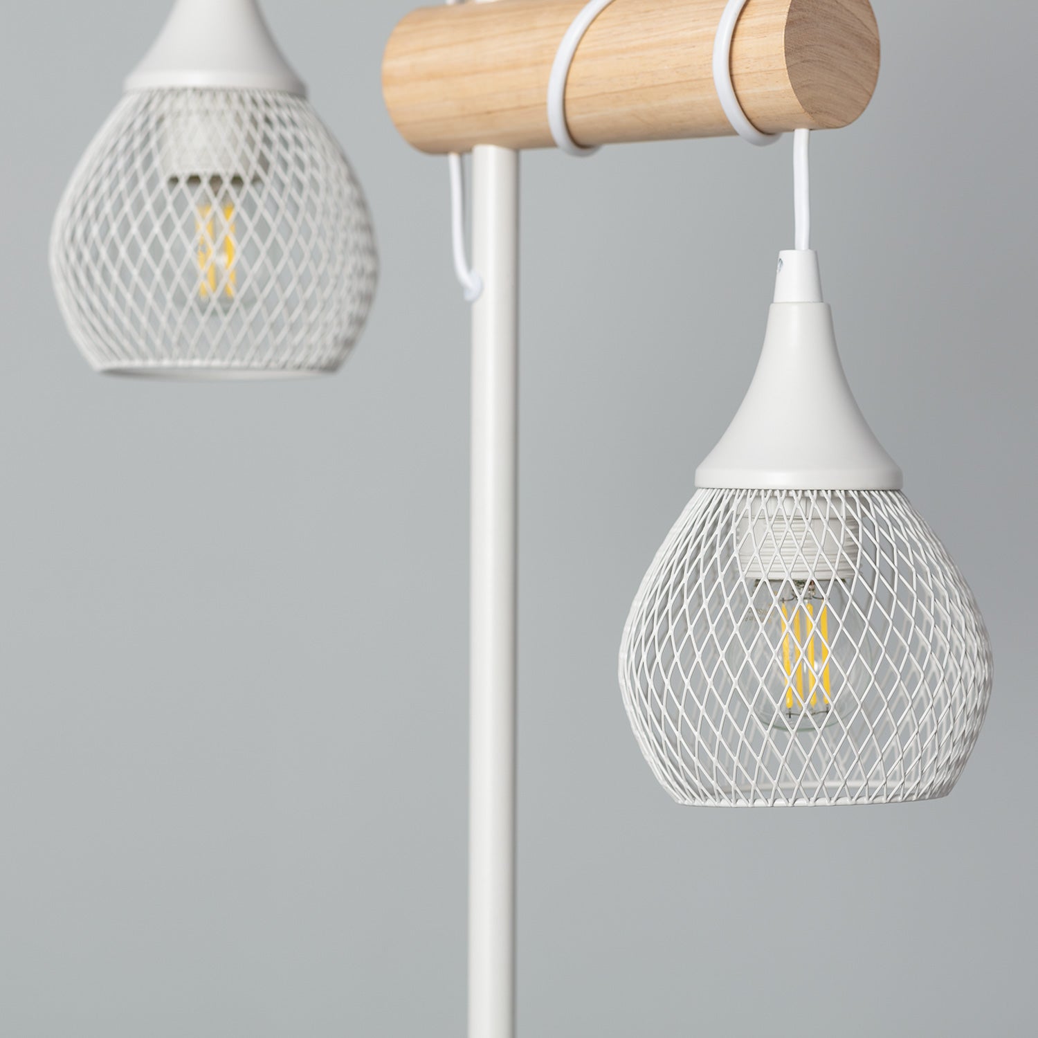 Lampadaire Monah E27 | Design Élégant | Aluminium et | Usage Intérieur IP20 | 164 cm, Blanc - 2