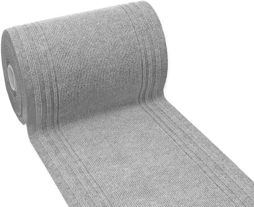 Camino de escalera 67x450 cm alfombra corredor entrada pasillo cocina absorbente peldaños gris
