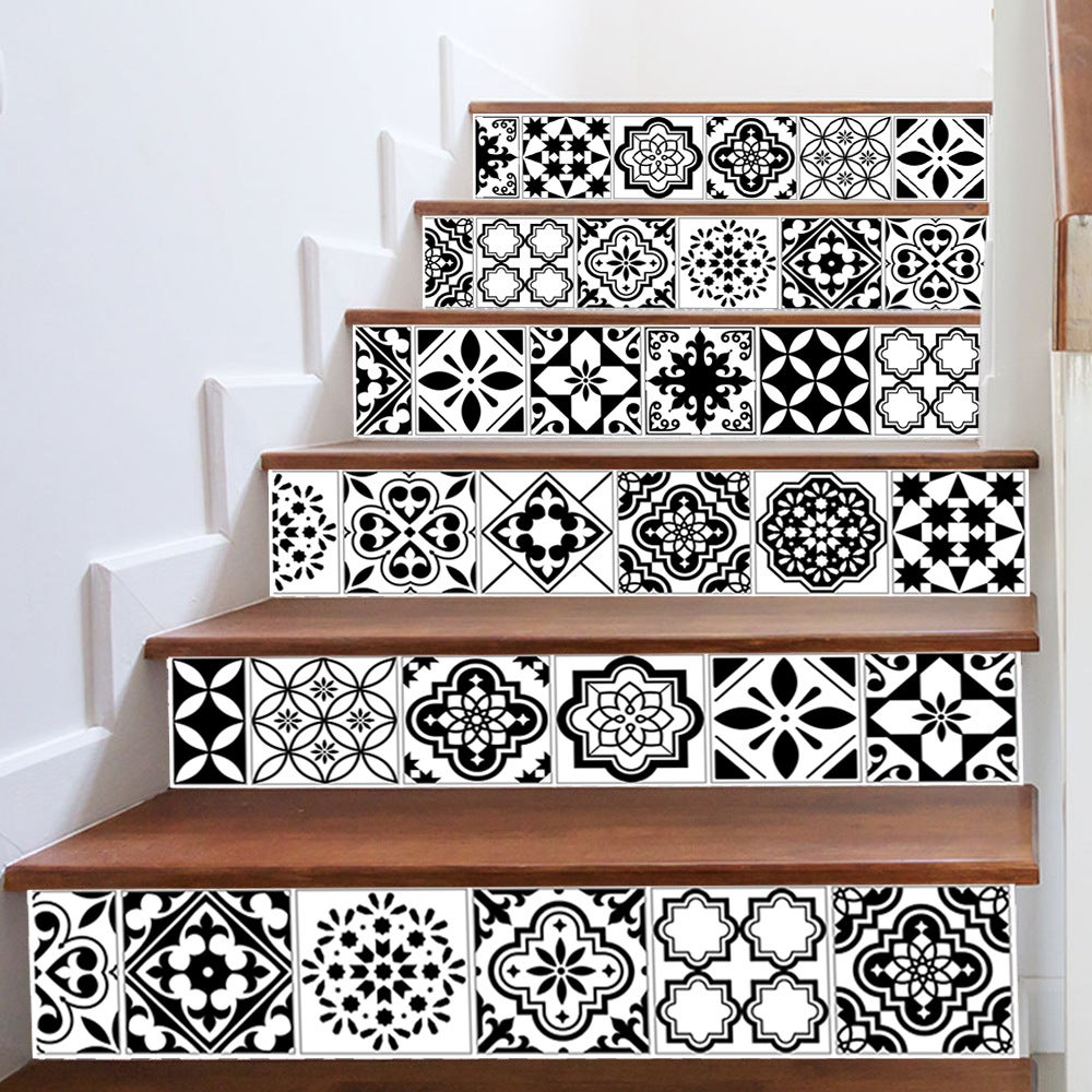 18x100cmx13Pcs Stickers adhésifs escalier carrelages Sticker Autocollant – Stickers contremarche carrelages - 2
