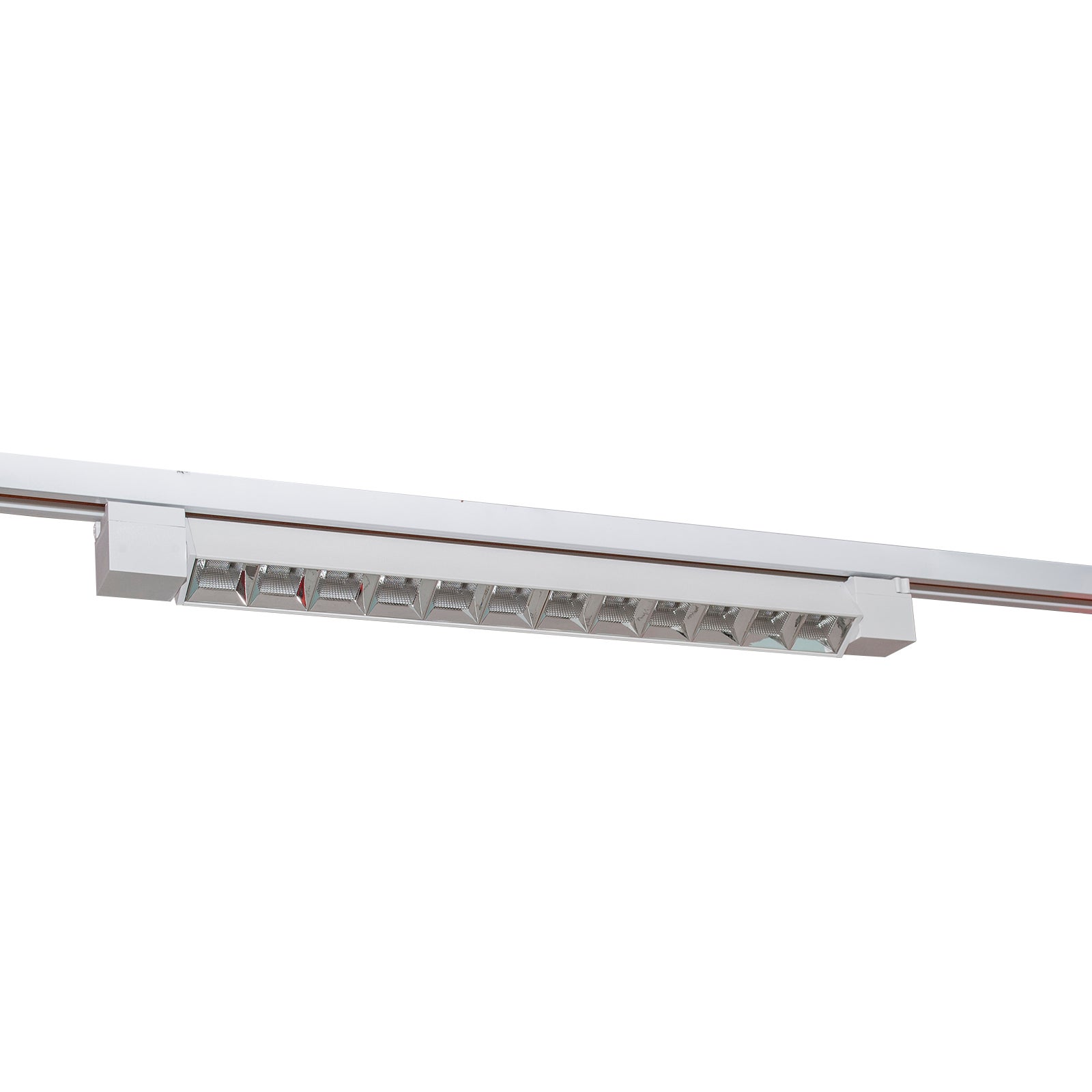 Barre de spots monophasée 12 LED 26W sortie 312W spot réglable intérieur magasin fenêtre bureau 230V BLANC LUMIÈRE 3000K - 2