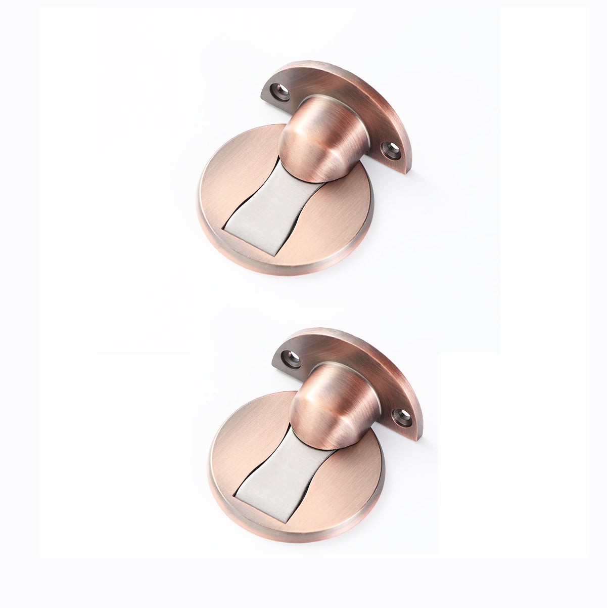 Butoir De Porte Mural En Acier Inoxydable Argenté, Support En