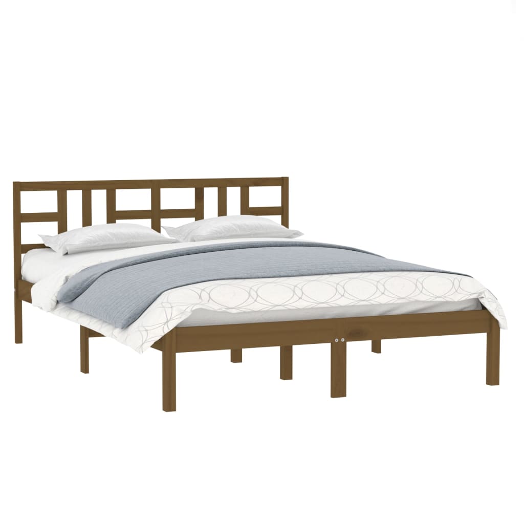 Maison Exclusive - Estrutura de cama 200x200 cm madeira maciça castanho mel - 3
