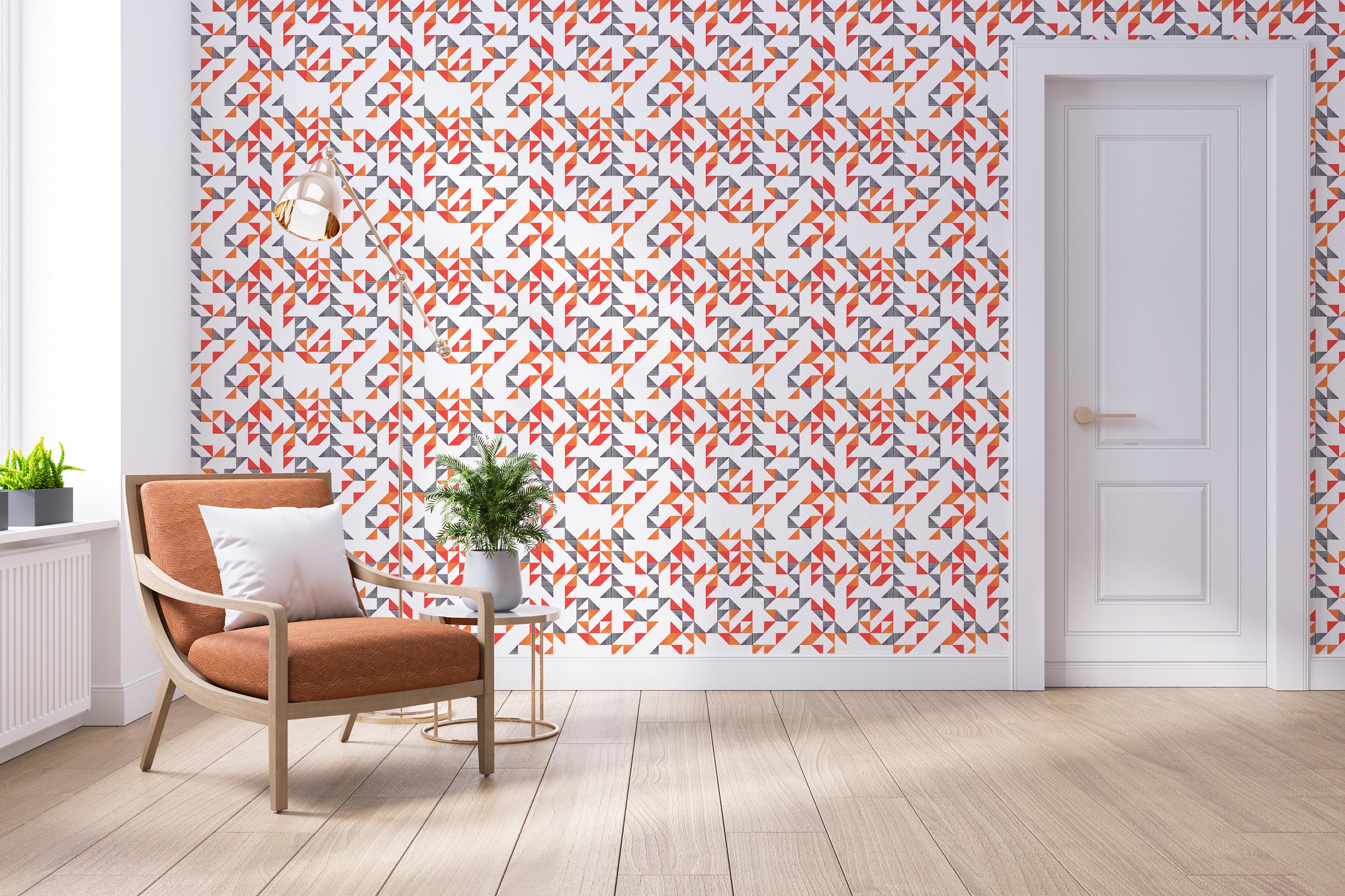 Triangular Impact Geometric Wallpaper | Leroy Merlin