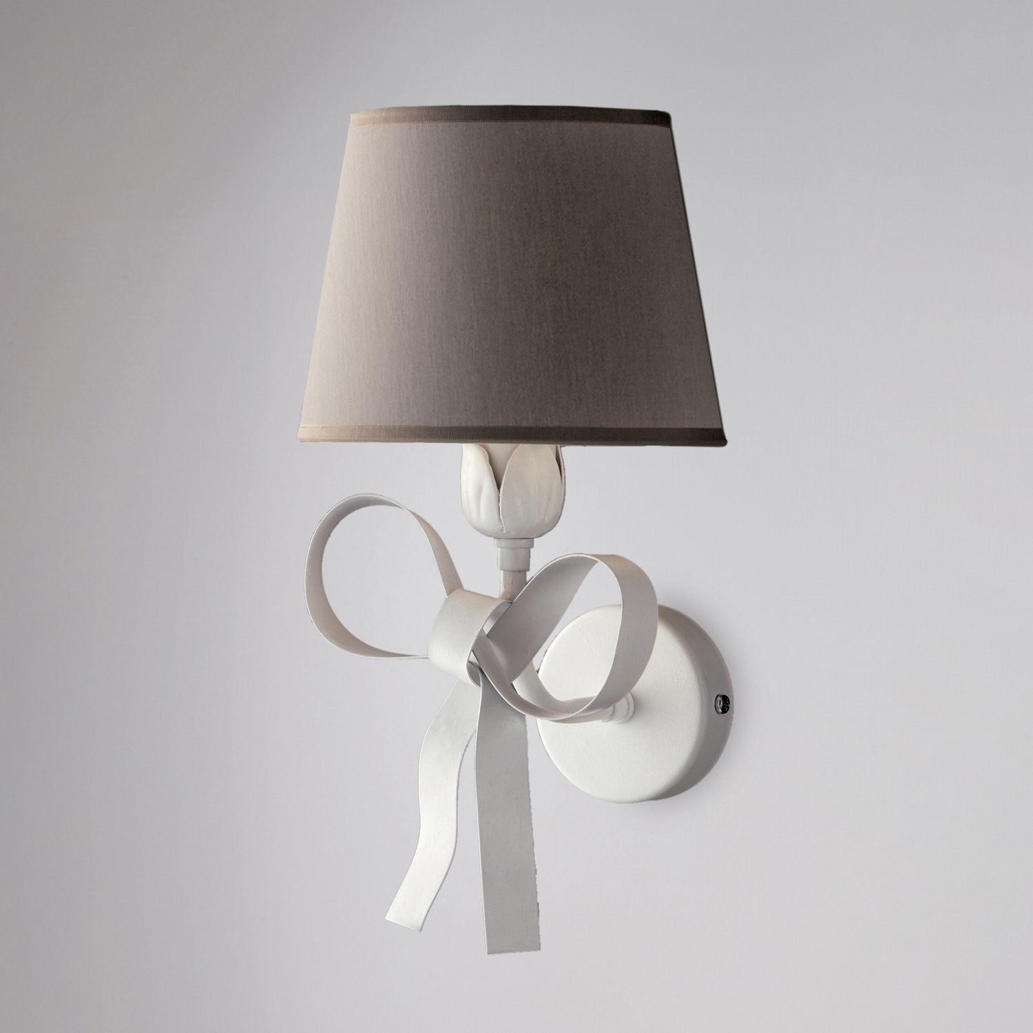 Applique Shabby Chic Lucy Bianco Tortora 1 Luce BeLight - 2