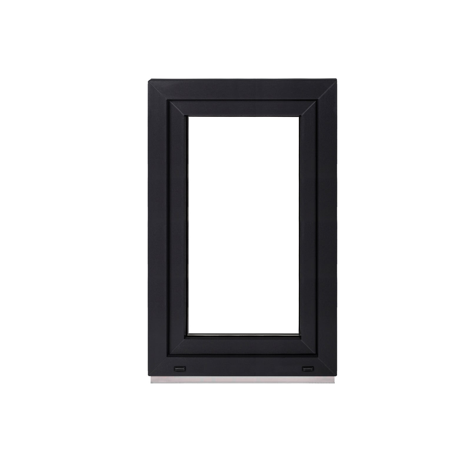 Ventana pvc blanca 60 x 110 cm (600 x 1100 mm), para sótano, triple acristalamiento, oscilobatiente, apertura a la derecha
