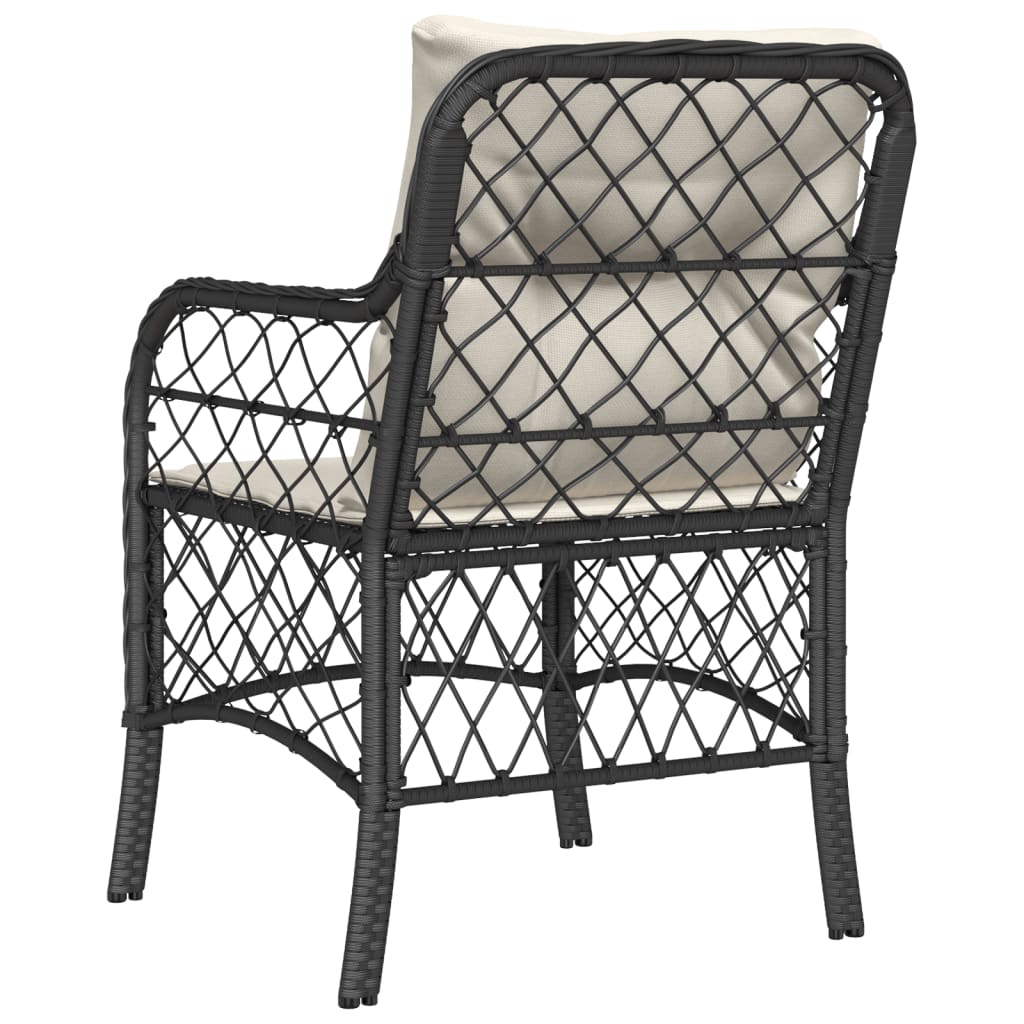 Fauteuils de jardin avec coussins 2 pcs rotin synthétique noir - COMFORTXL - 7