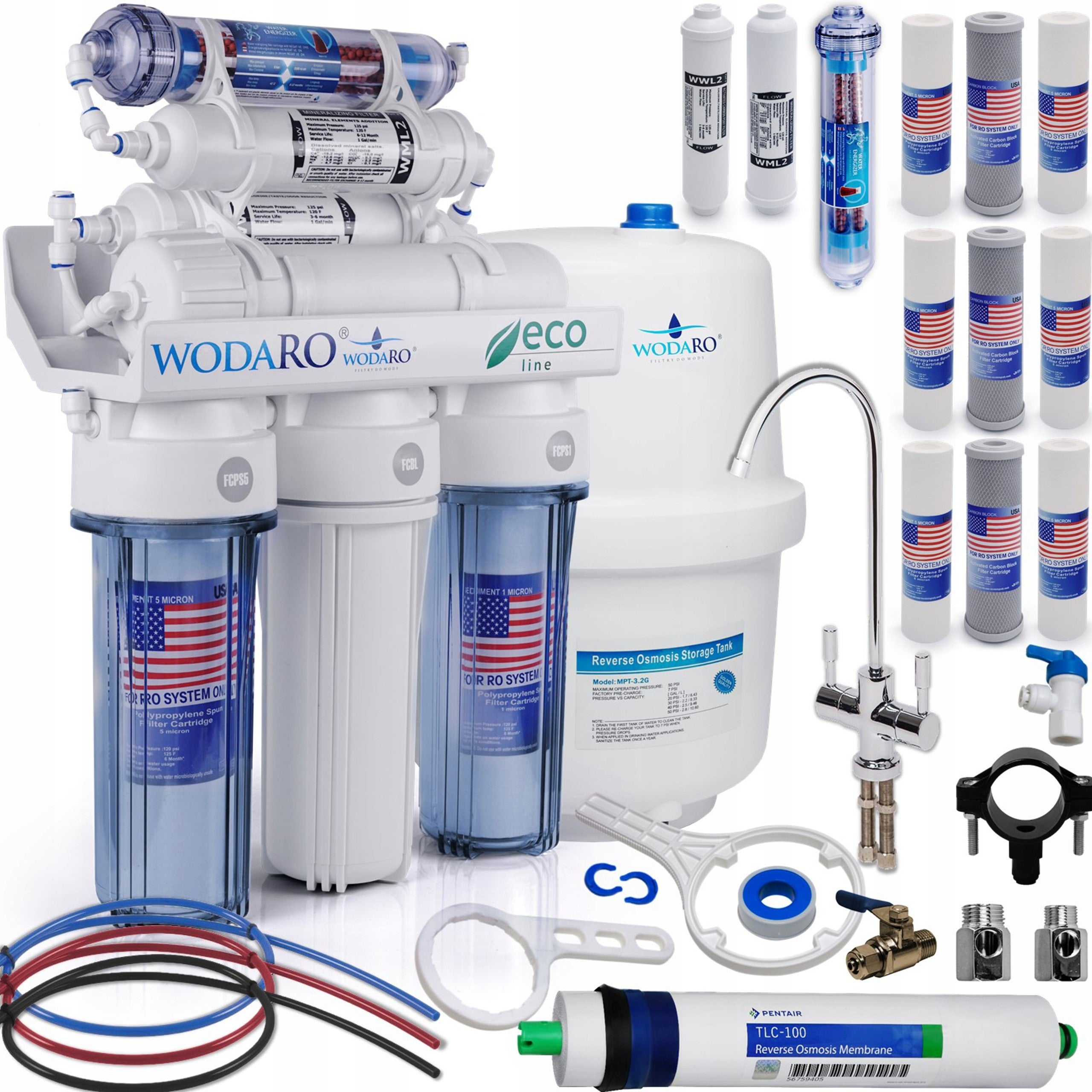 Osmoseur domestique 7 étapes de filtration RO7 ECO + 3 jeux de ...