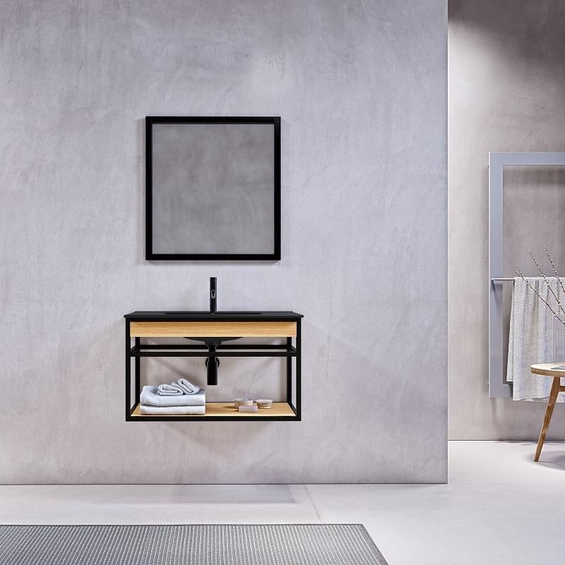 Siphon lavabo design finition noir mat - 3