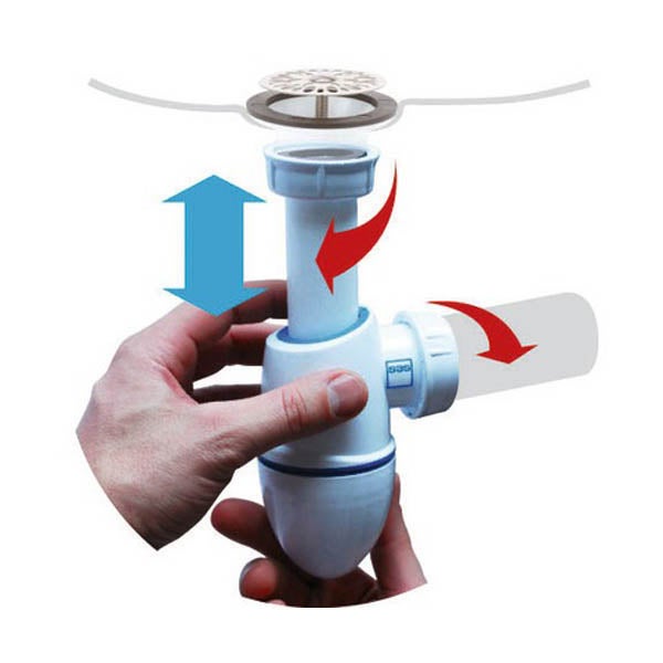 Nicoll Siphon évier bi-matière BM552 0224286 - 2