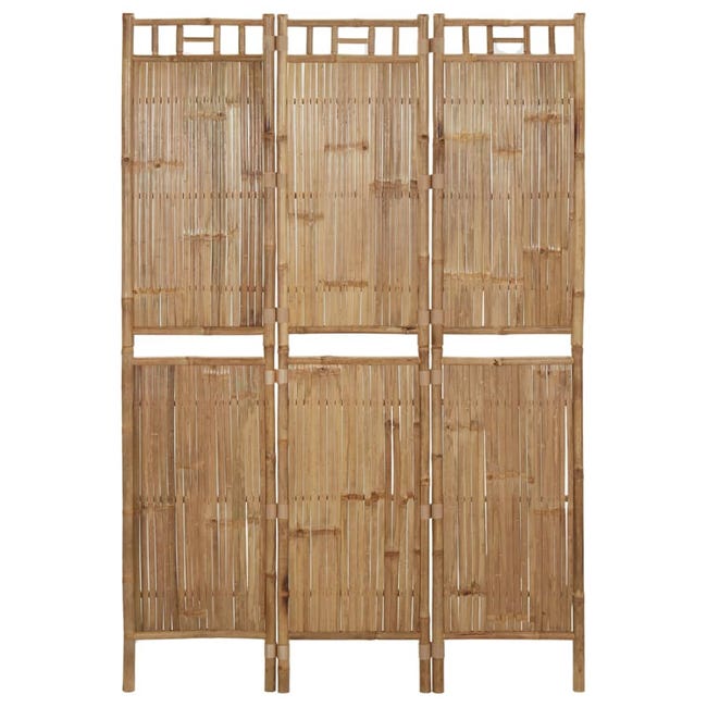 Paravento Divisorio In Vimini 3 Ante - 150x180 Cm - Resistente Alle Intemperie - Naturale