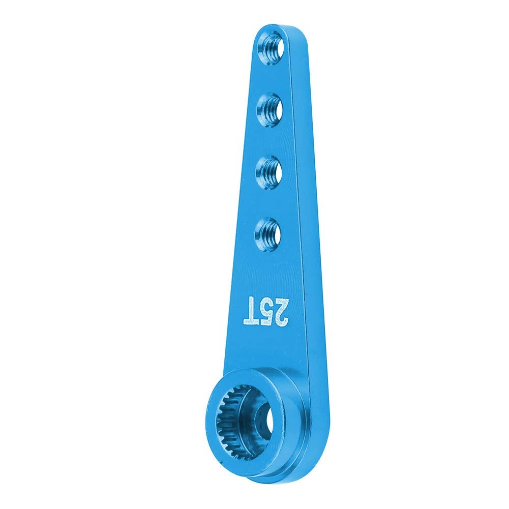 ZAWELIYO Bras de servo en alliage d'aluminium 25T pour camion RC pièces de mise à niveau avec usinage CNC, accessoire RC pour WPL 1627 (WPL1627R rouge