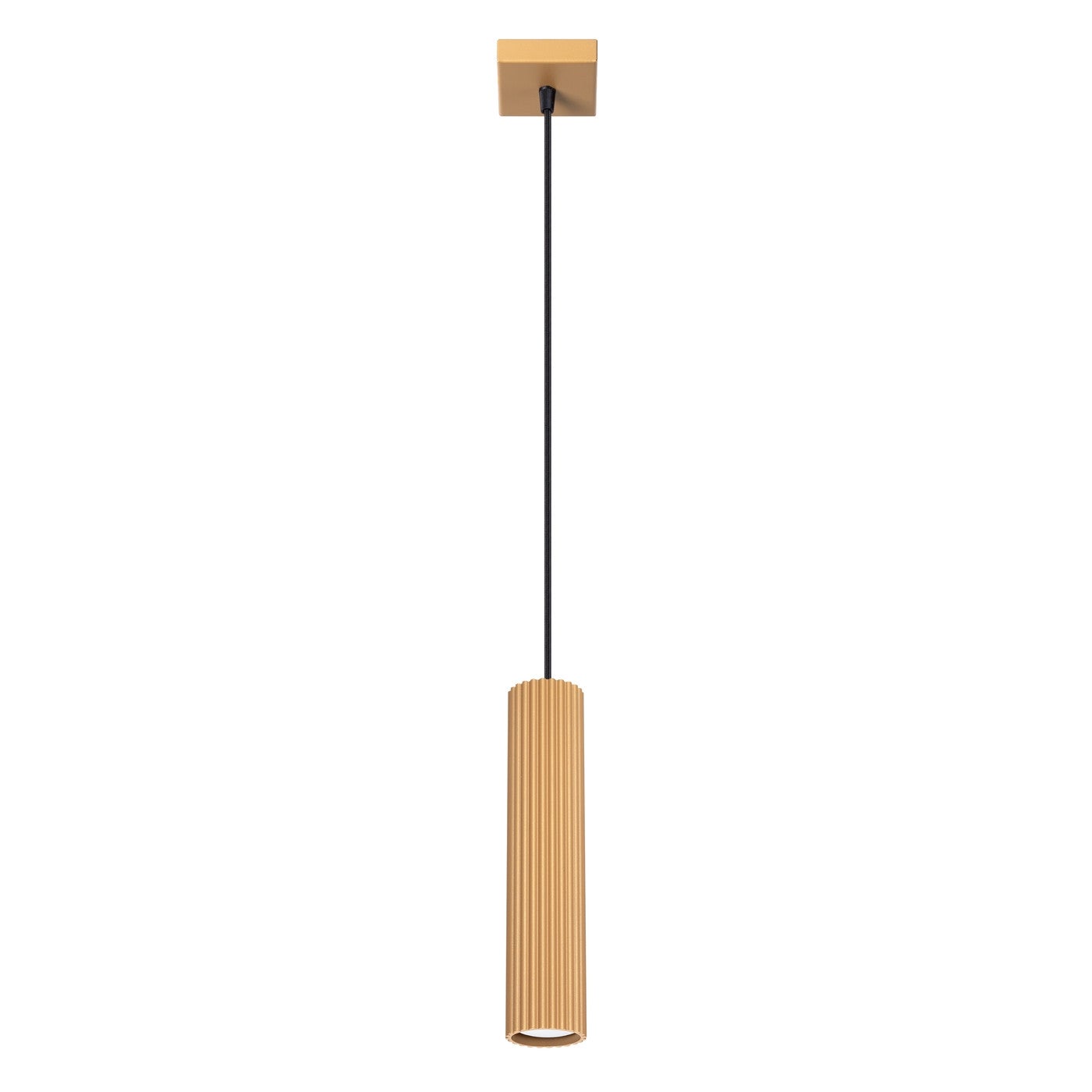 Lampa wisząca Karbon złoto-czarna 1xGU10x10W nowoczesna wym: 118 x 8 x 8 cm aluminium Sollux Lighting