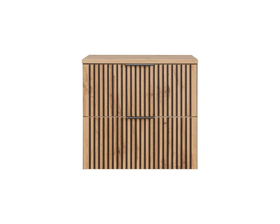 Meuble sous-vasque 60cm Gaia Bois et Noir - 5