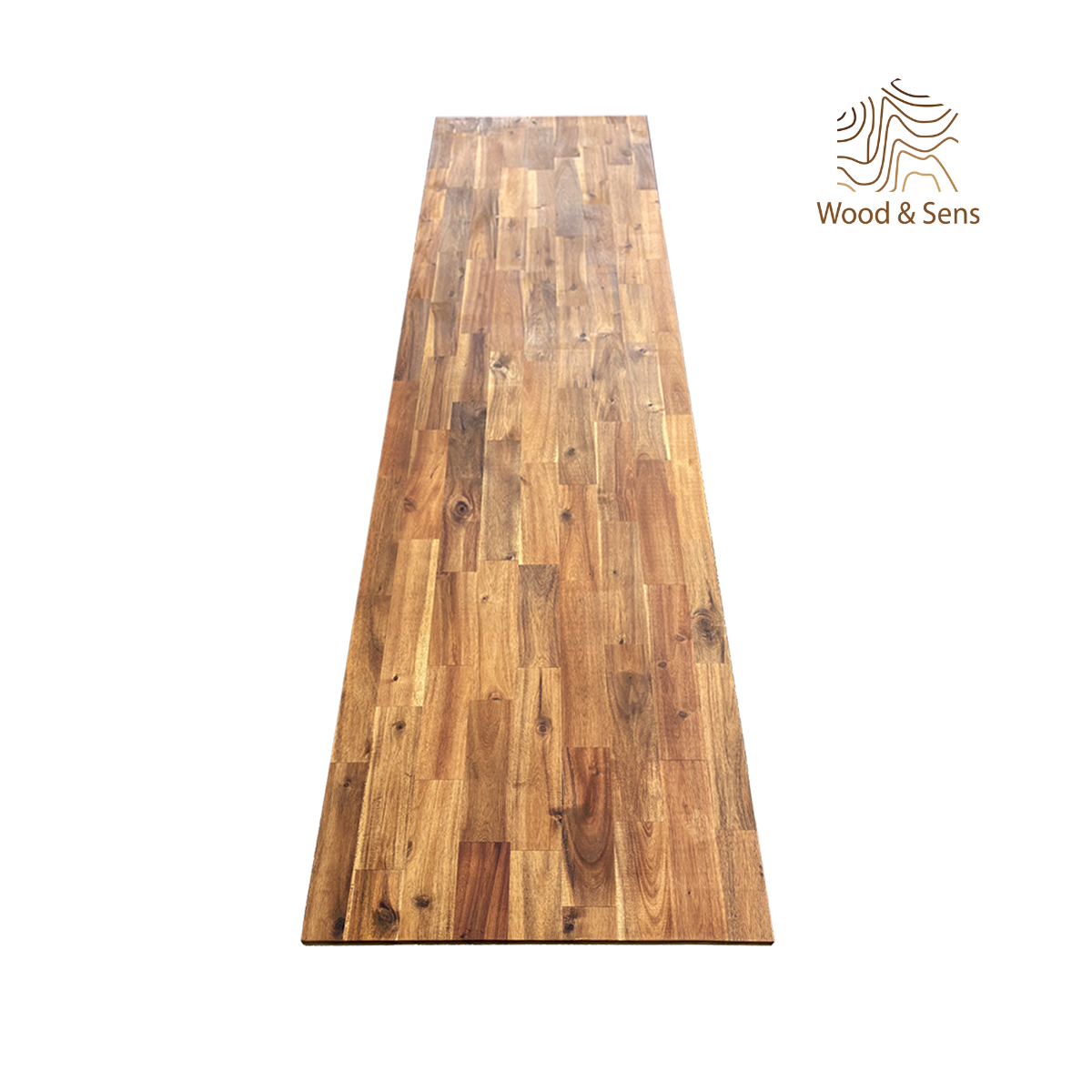 Tablette Acacia Pré-Huilé Teck Abouté, L.250 cm x l.60 cm, Ep.18 mm - 3