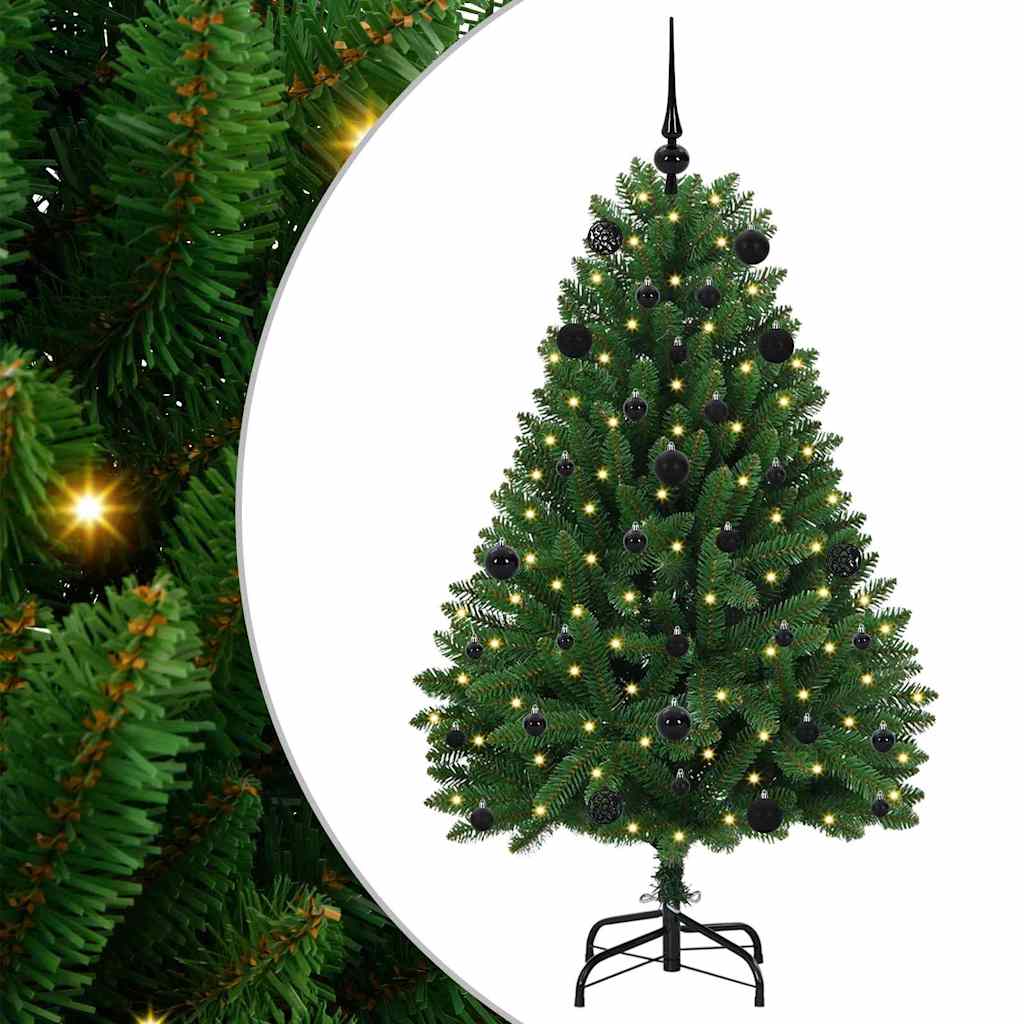 Sztuczna choinka Ze LED Lights Zielony 150 cm PVC i Metal