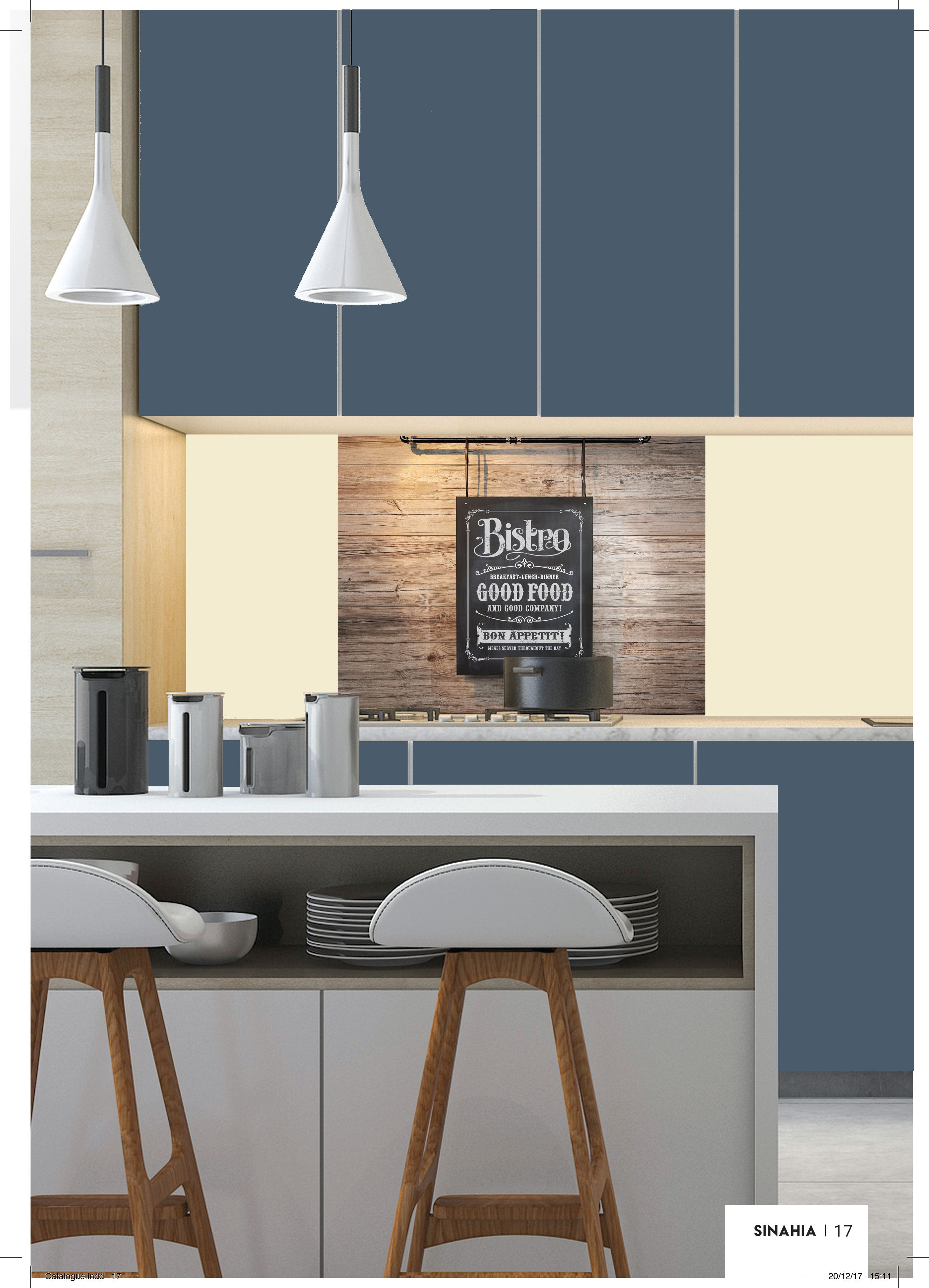 Crédence décorative SINAHIA style bistro 900mmx700mm Ep 6mm verre securit - 2